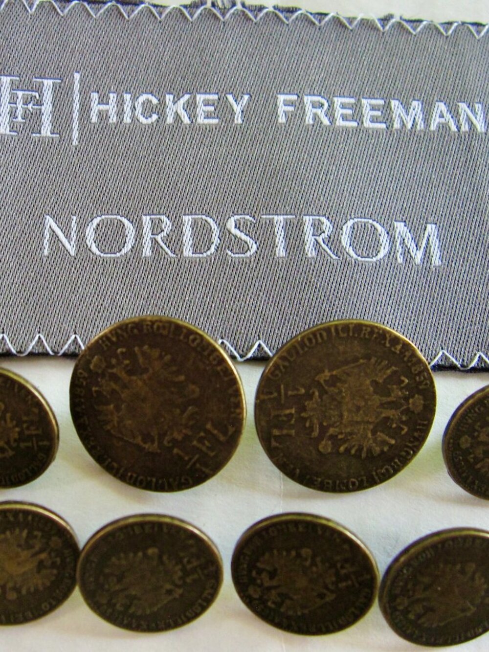 Hickey Freeman 8 Blazer Replacement Buttons Double Headed Eagle Shield Brass